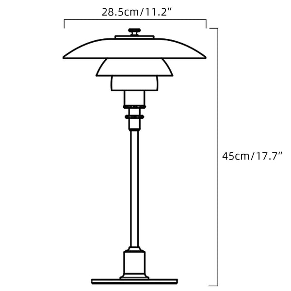 PH 3/2 Glas-Tischlampe