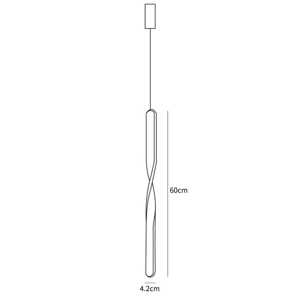 Lámpara colgante LED en espiral
